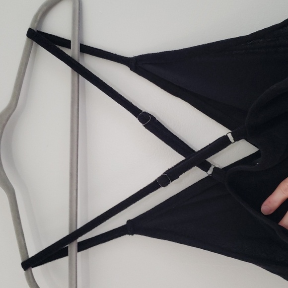 Torrid Midi Lightweight Terry Wrap Cover Up Dress 1X Black Side Slit Stappy Soft - Picture 8 of 16